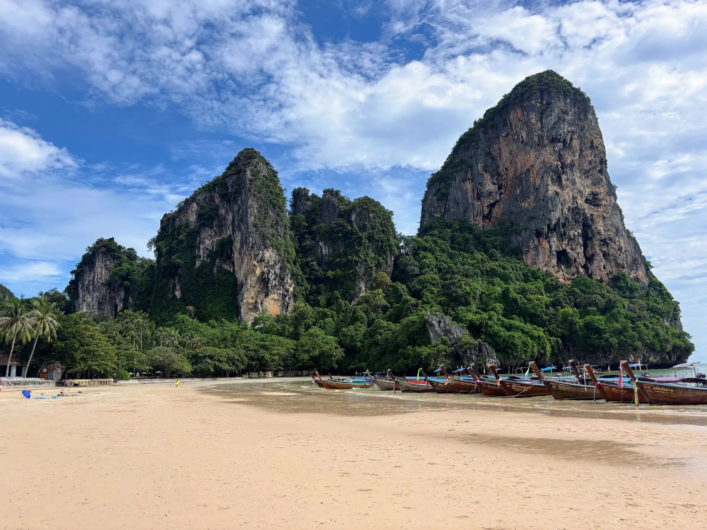 Railay Beach with limestone cliffs